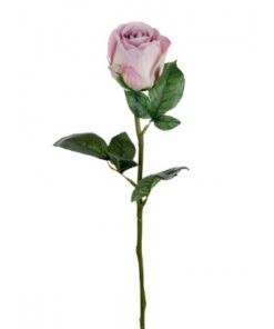 Rose stort hoved stilk 50 cm. Lilla 9603-40