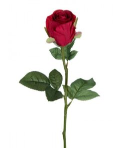 Rose stort hoved stilk 50 cm. Rød 9603-80